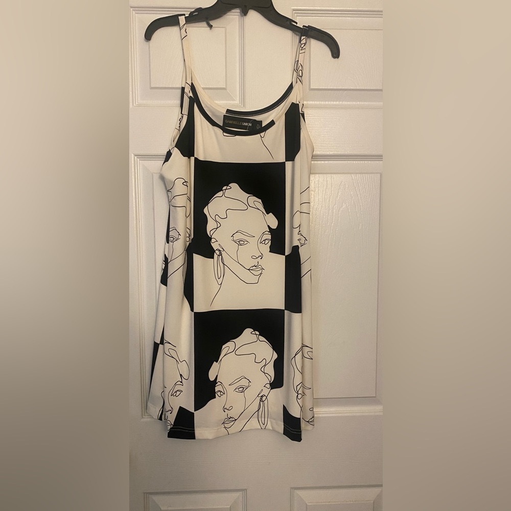 Strapless Black And White Dress